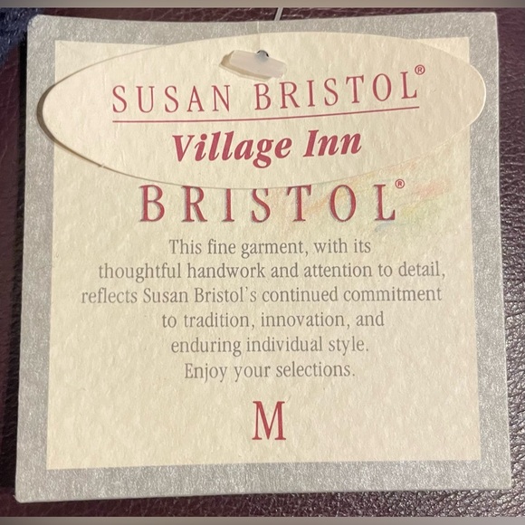 Susan Bristol Vintage 1992 Women’s NWT Size M Navy Christmas Sweater Cardigan - Picture 11 of 15